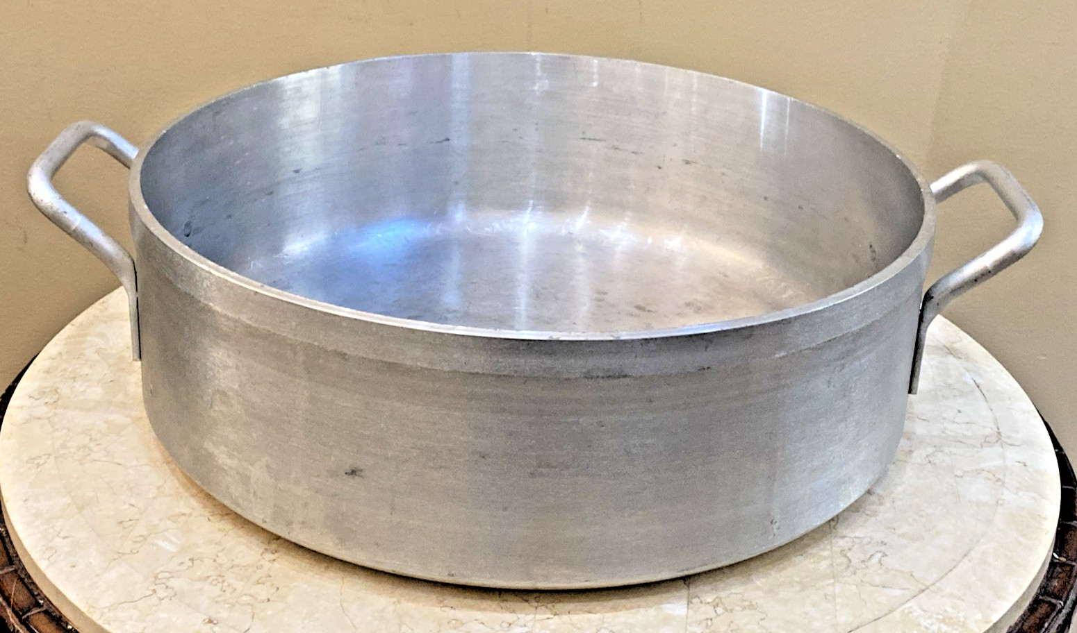 Vtg Wear-ever Rare 24 Qt Heavy Duty Aluminum Brazier Pot Commercial Cookware