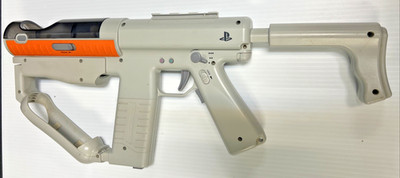 PlayStation Move Sharp Shooter Gun Controller Gray Orange Black for PS3 PREOWNED