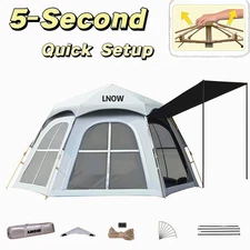 Outdoor 5-6 Person Camping Tent Pop Up Tents Waterproof Windproof Instant Tent
