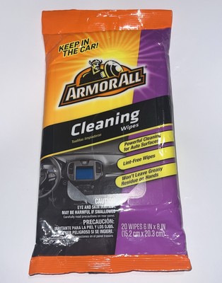 Armor All Cleaning Wipes in a Pouch, 20 Count (2 Pack)