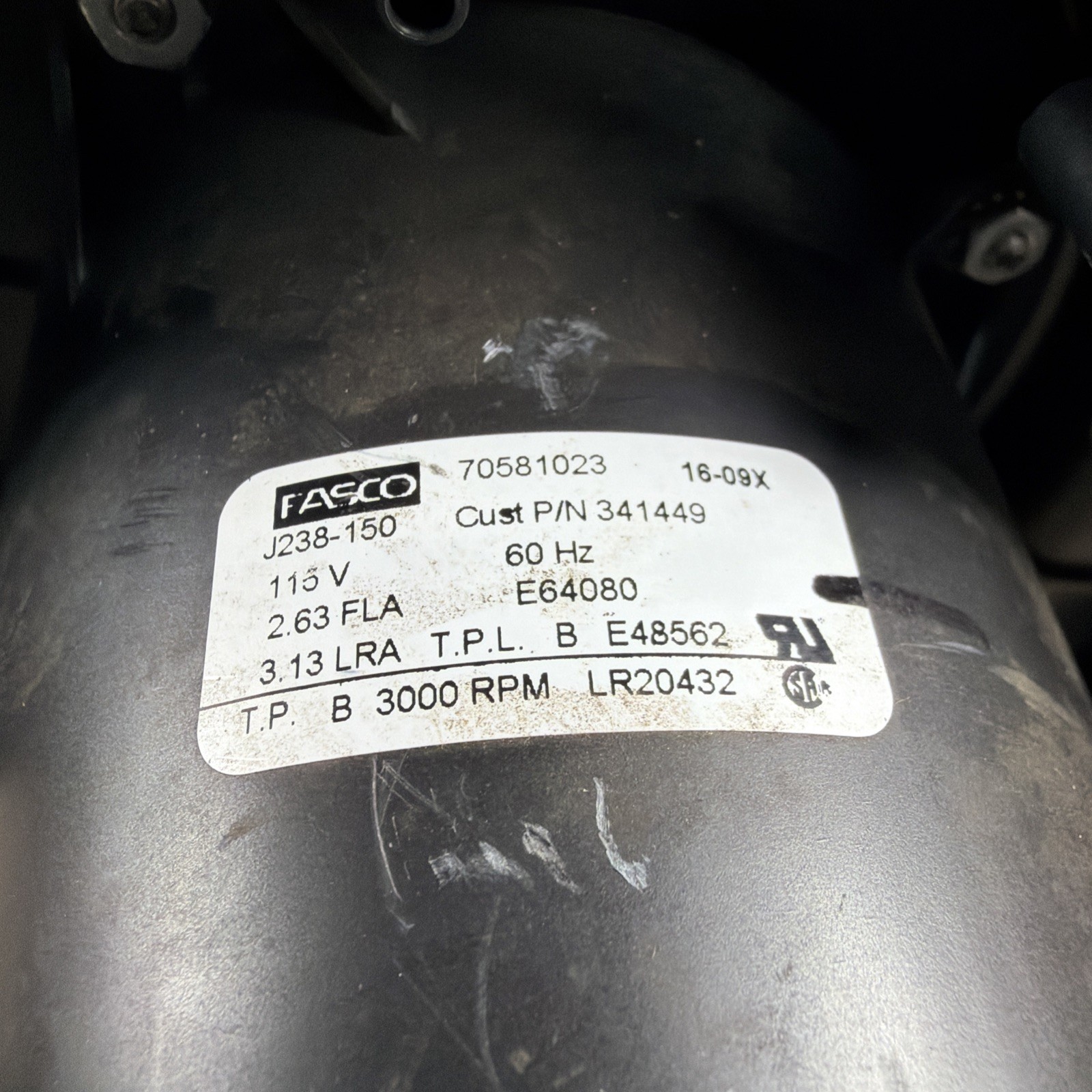 TESTED🔥  Fasco 70581023 York Furnace Draft Inducer 341449 J238-150 115V (93