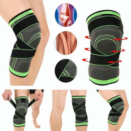 3D Knee Leg Brace Support Compression Sleeve Breathable Sports Jogging Running - Picture 4 of 24