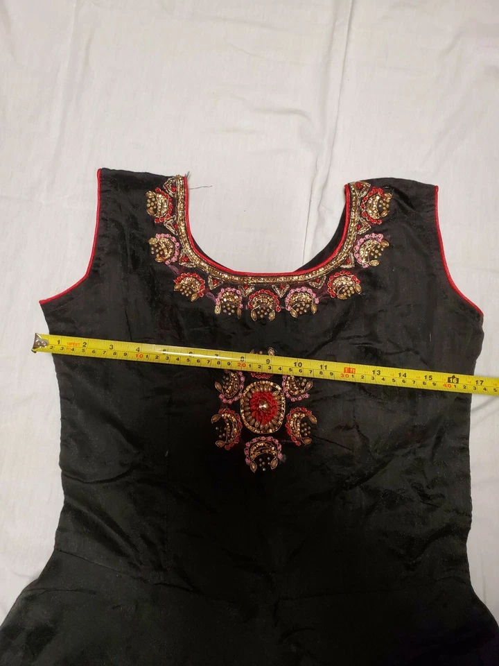 Black Indian long anarkali gown for women  - Image 4 of 4