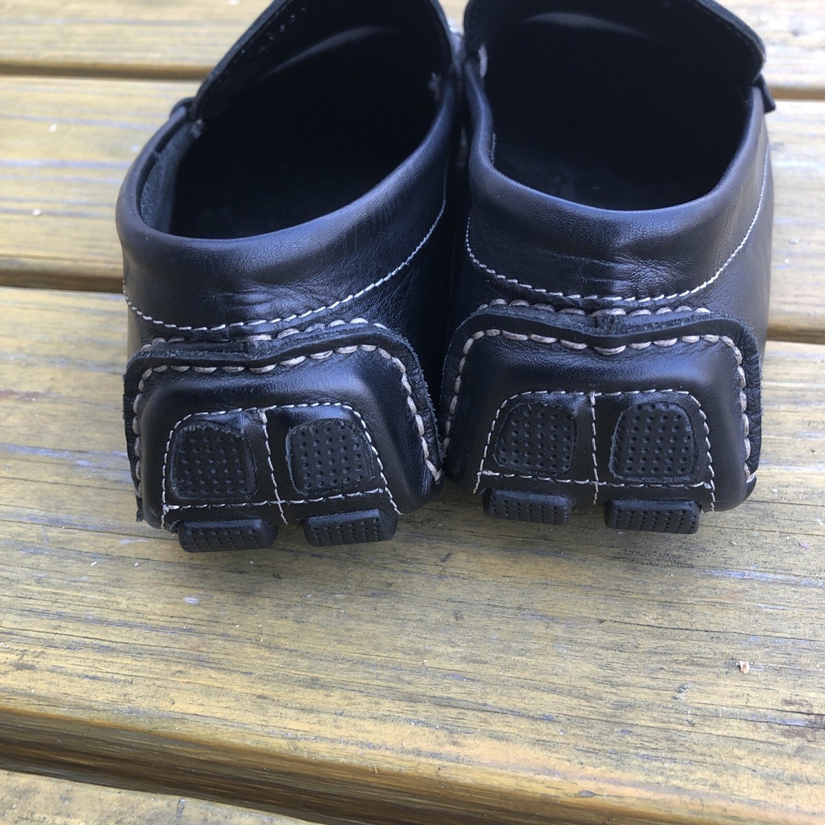 To Boot New York Size 8 Black Leather Loafers Made Italy  display picture 2