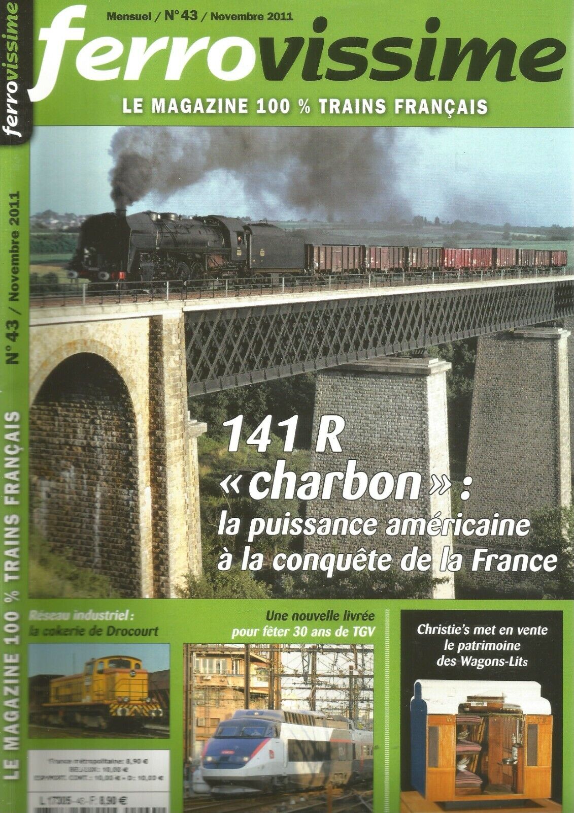 FERROVISSIME N°43 141R / COKERIE DE DROCOURT / 30A TGV / PACIFIC NORMANDIE 1962