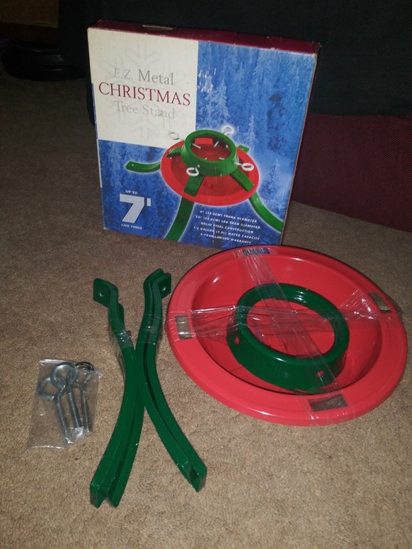 E.Z. Metal Christmas Tree Stand * New In Box * Up To 7 Ft. Live Trees