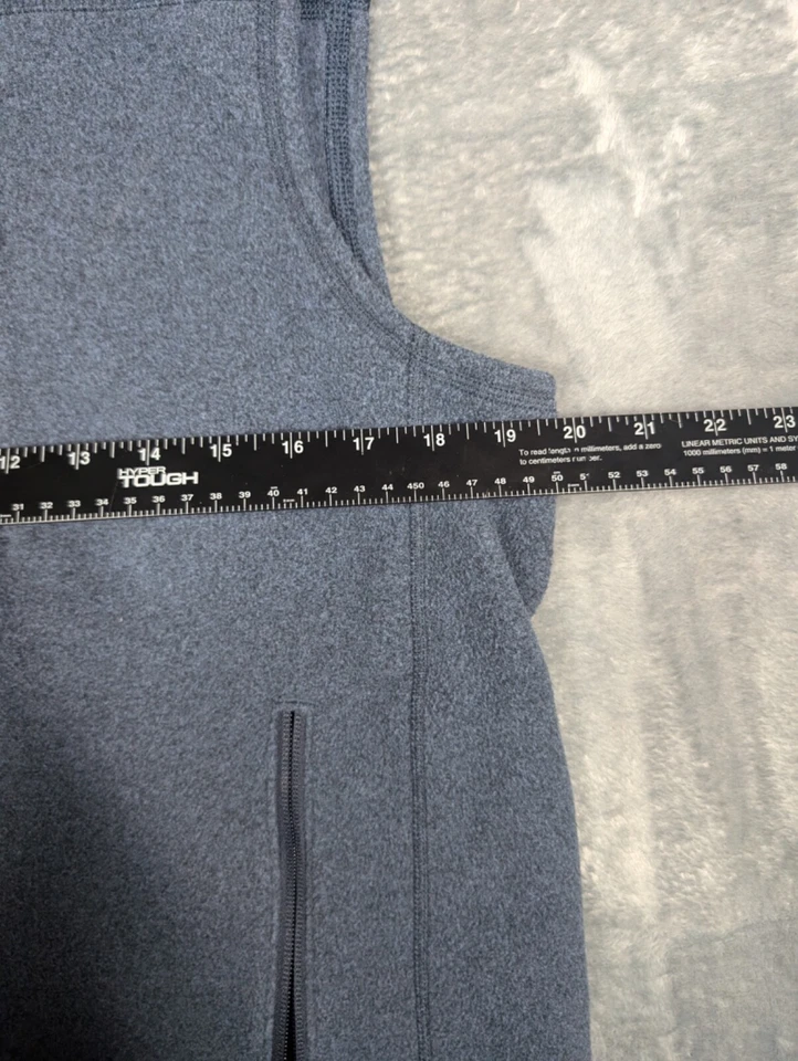 Solaris Blue Full Zip Fleece Vest Size Medium M Golf Preppy - Image 3 of 4