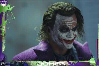 1/6 DJ-CUSTOM EX001 Dark Knight Joker 12'' Action Figure Batman Hot Rooted Hair