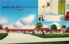 Metropolis Illinois Egyptian Trail Motel occupation 1963 Postcard  24-7504