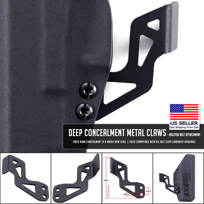 Deep Concealment Metal Claws - Holster Belt Attachment - Reduces Carry Imprint