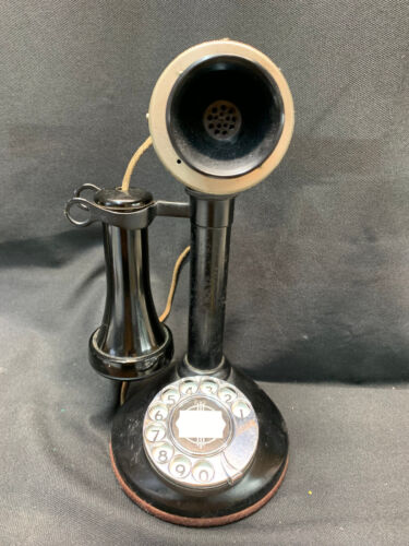 NORTH ELECTRIC CLEVELAND OHIO DIAL CANDLESTICK TELEPHONE - Photo 1/8