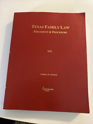 *TEXAS FAMILY LAW  PRECEDENT+PROCEDURE, Used Good Condition, Free shipping in...