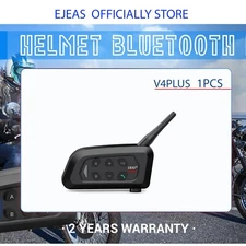 Motorcycle Helmet Intercom 4 People Full Duplex Bluetooth 5.1 Headset V4 PLUS