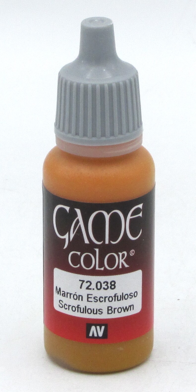 Vallejo 72.038 Scrofulous Brown (17ml Bottle) Game Color Acrylic Paint