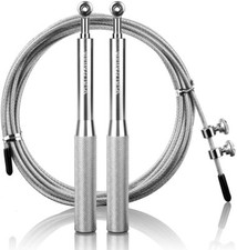 Speed Ball Bearing Jump Rope w/ Anti-Slip Handles for fitness Workout  Silver