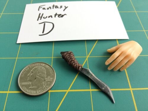 "Fantasy Hunter D” 1:6 Scale Custom Steel Miniature Knife By Auret - Afbeelding 1 van 7