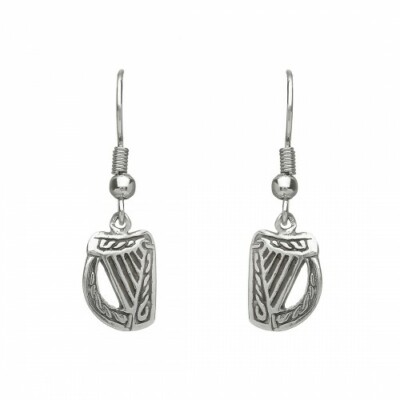 Piccoli Orecchini Pendenti Con Nodo Trinity In Argento | Rings from Ireland