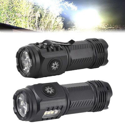 Super Bright Flashlights Three Eyes Clip Lights Mini Camp Torch X7S3 Small D1C9