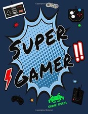 Super Gamer Guitar Tablature Notebook, Supplied 9781726477956 Free Shipping-,