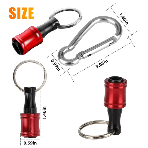 1/4" Hex Shank Quick Release Keychain Screwdriver Drill Bit Holder Bit Set 28PCS - Picture 15 of 25