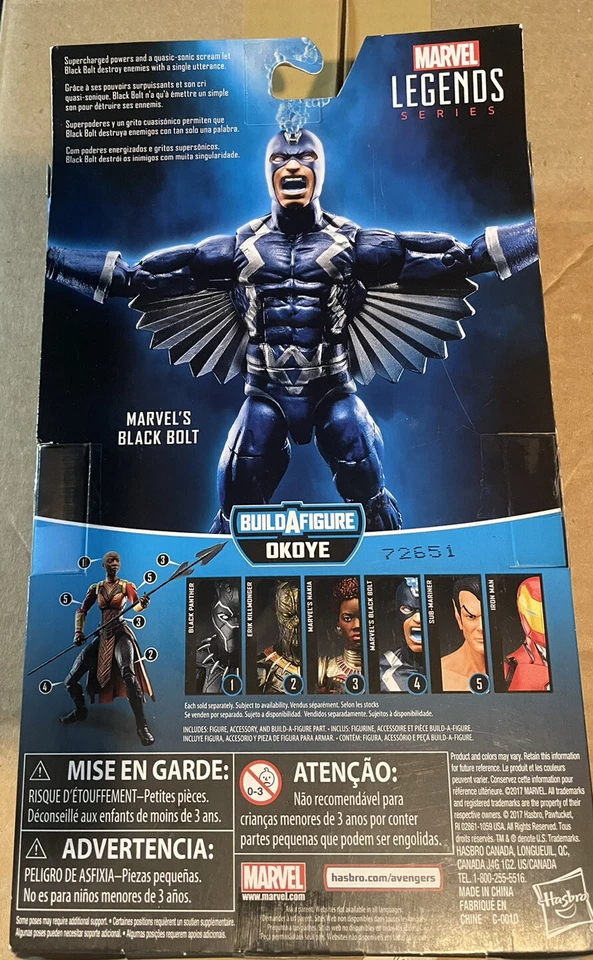 MARVEL LEGENDS BLACK BOLT FIGURE MOC VHTF BLACK BOLT FIGURE INUMANS - Imagem 2 de 2