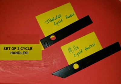 MILLS & JENNINGS COMBO SET 2 CYCLE HANDLES MECH ANTIQUE SLOT MADE IN THE U.S.A.