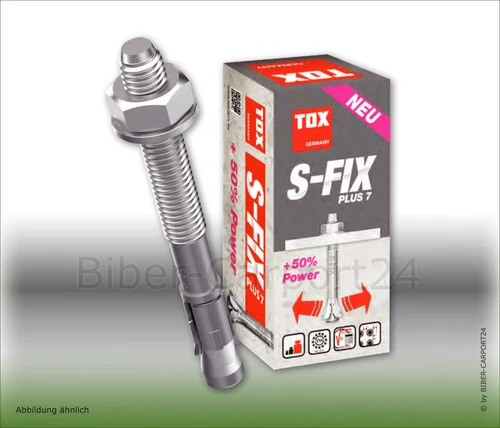 TOX S-Fix Plus 7 Bolzenanker verz. Schwerlastdübel Ankerdübel Ankerbolzen  