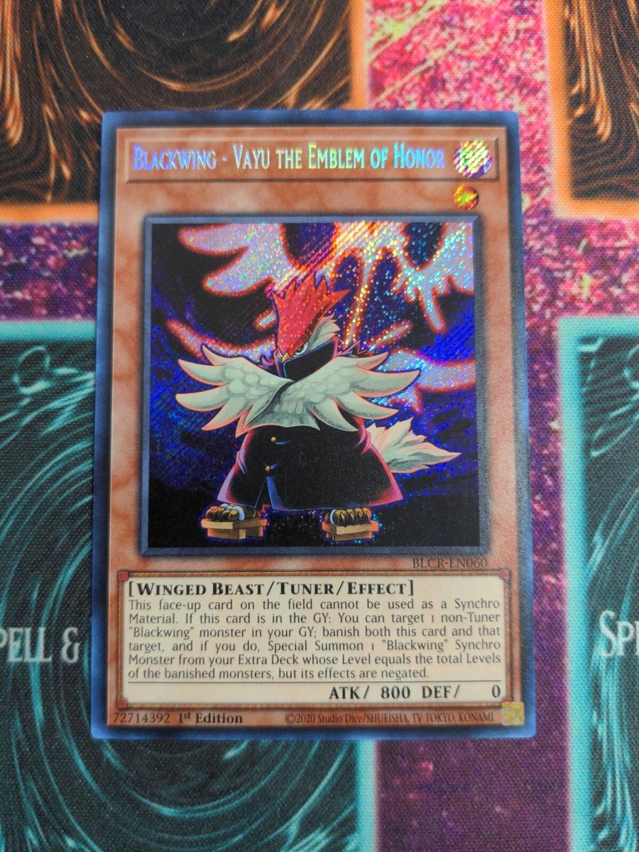 Yu-Gi-Oh! Blackwing - Vayu the Emblem of Honor BLCR-EN060 1st