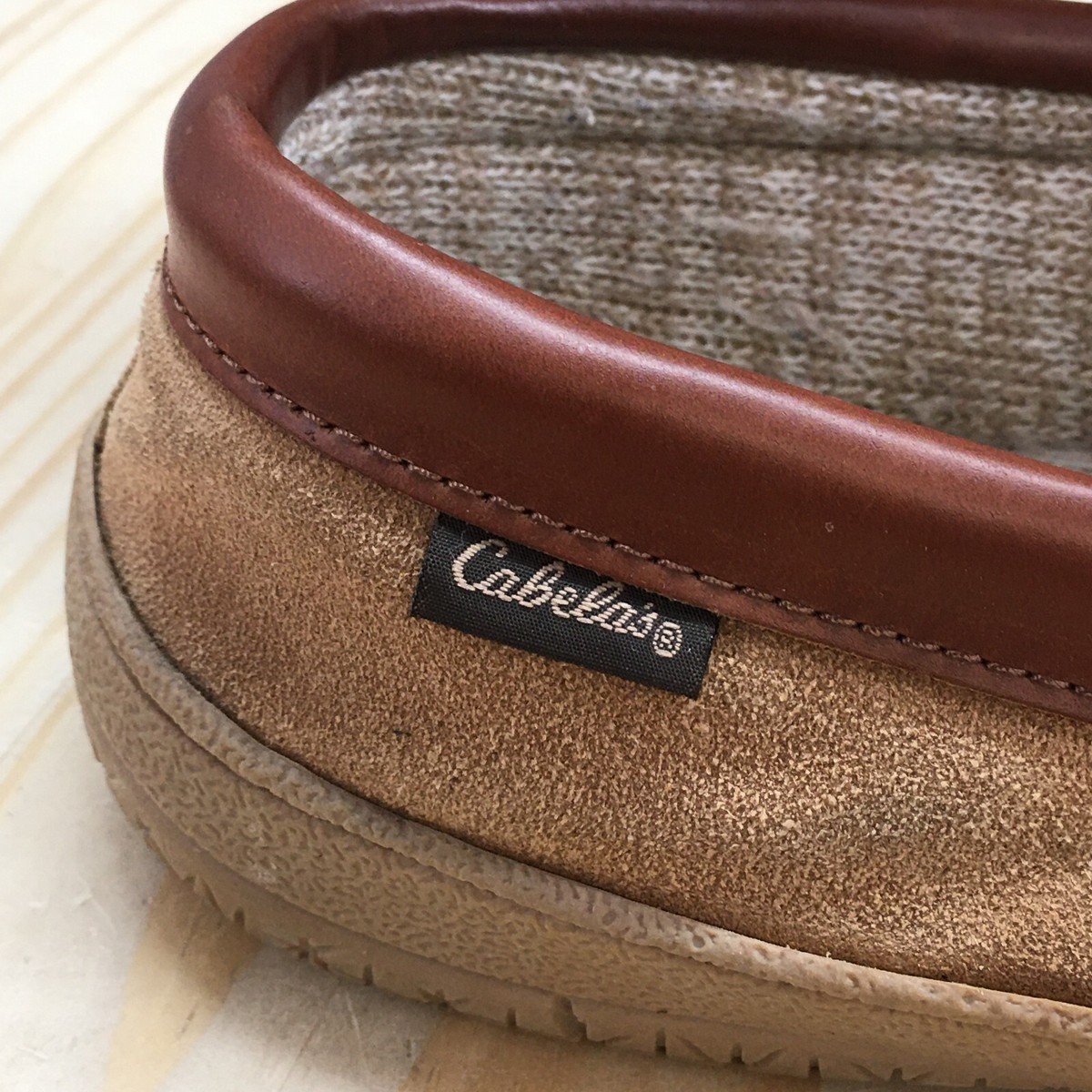 CABELA\'S Leather Comfort Slip-On Shoes Brown Casual Walking Loafers | Men\'s 10 Cabelas Shoes Mens 9 W Thinsulate Casual Slip On Moccasins  main image 4