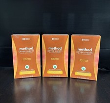 3x Method Dryer Sheets Ginger Mango 80 Sheets...