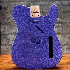 Warmtone Custom Guitars Alder Tele Guitar Body "Blueberry Sparkle"