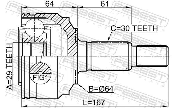 FEBEST JUEGO DE ARTICULACIONES DE EJE TRASERO LATERAL PARA AUDI Q7 VW - Imagen 4 de 4