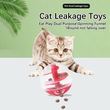 Interactive Cat Treat Dispenser Ball - Spiral Slow Feeder Durable Training Toy