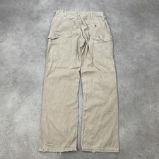 Carhartt Carpenter Trousers Womens 26" Loose Fit Denim Pants, Beige