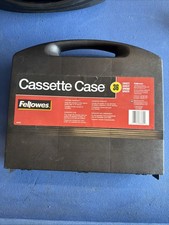 Cassette Tape Storage 90's Fellowes Black Alpha Plastic 36 Hard Storage USA Made