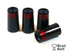 GRAIL GOLF NEW ULTRA-PREM BLACK IRON FERRULES .355 1" .550OD 3 RED RINGS LOT