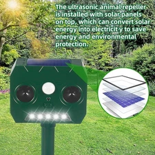 4PK Sonic Fortress Pro 2025 - Solar, Motion Sensor, Garden Animal Repellent