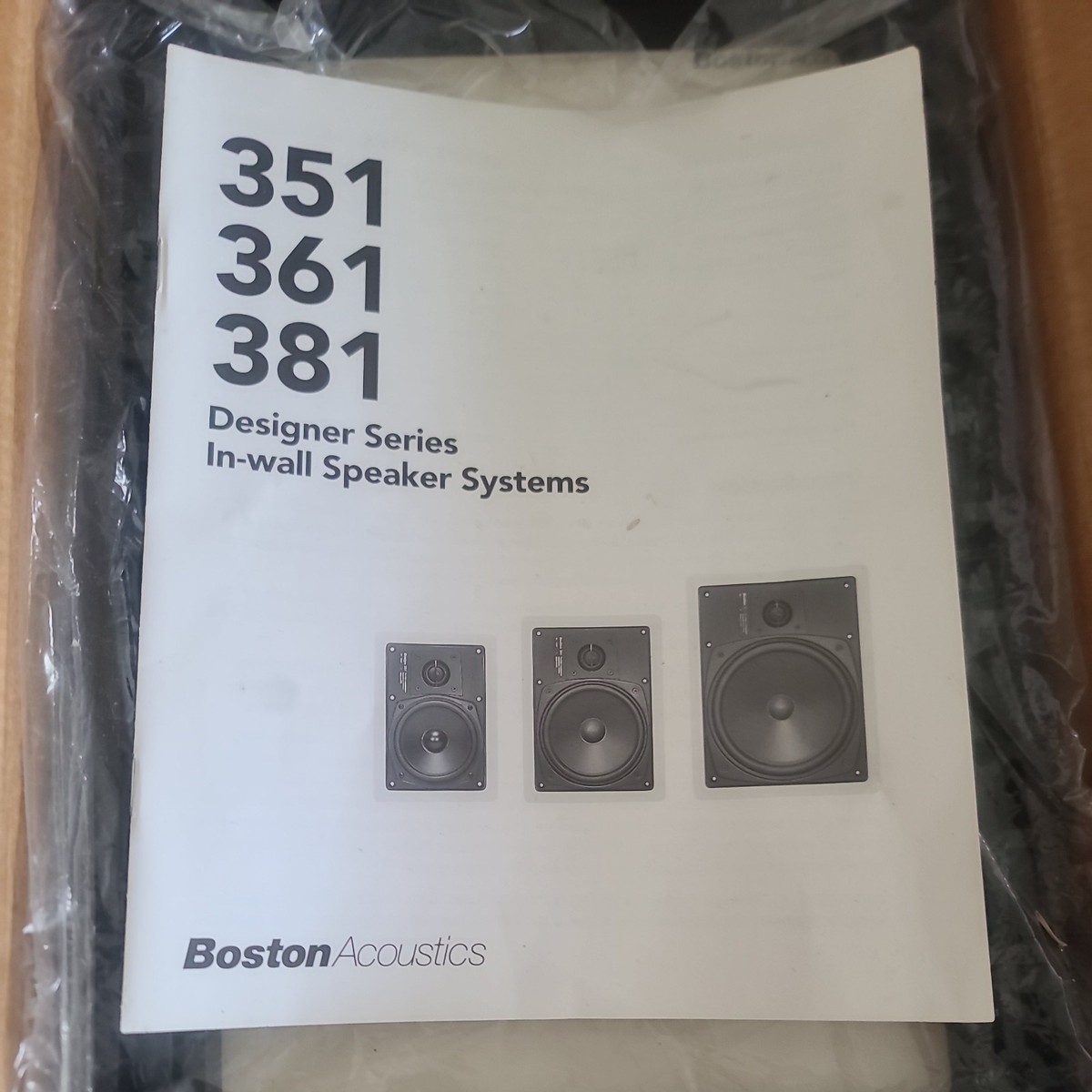Boston Acoustics 381 In Wall 150W Speakers (x2) Pair