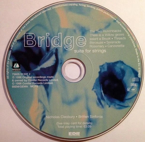 75605513272 Britten Sinfonia, Nicholas Cleobury Frank Bridge - Suite For Strings - Bild 3 von 3