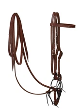 Complete Leather Horse BridleOiled O-Ring Black Snaffle Bit 5"