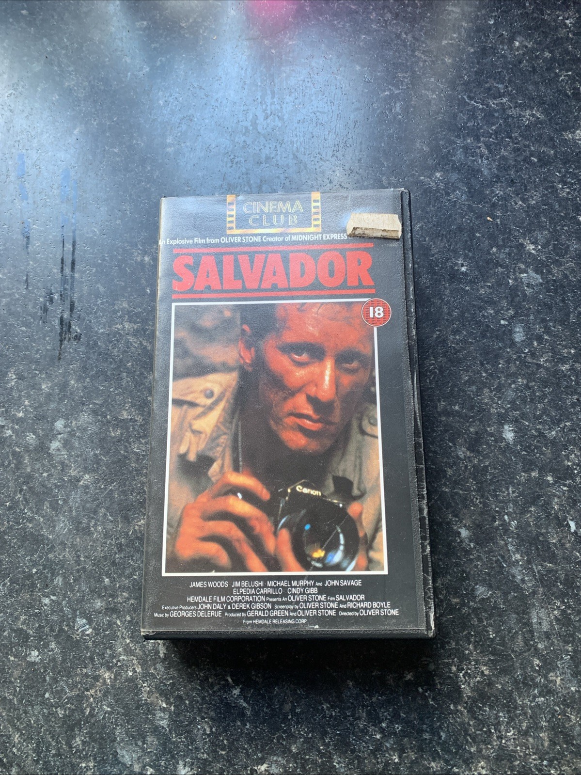 SALVADOR (1986) An Oliver Stone Film VHS Video CINEMA CLUB  UK / PAL VHS CC 1156