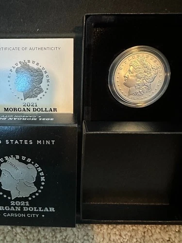 2021-CC Privy Uncirculated U.S. Silver Morgan Dollar Coin (OGP and COA)