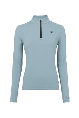 Langarmshirt Reitshirt CAVALBRIA Halfzip in soft aqua von Cavallo