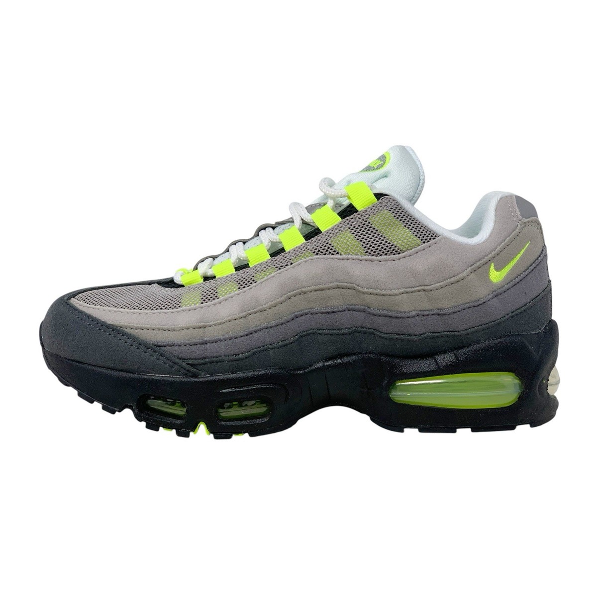 Nike Air Max 95 OG 'Neon' Gray Sneakers, Size 4.5Y / 6W BNIB