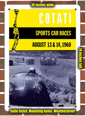 Metal Sign - 1960 Cotati Racing Program - 10x14 inches