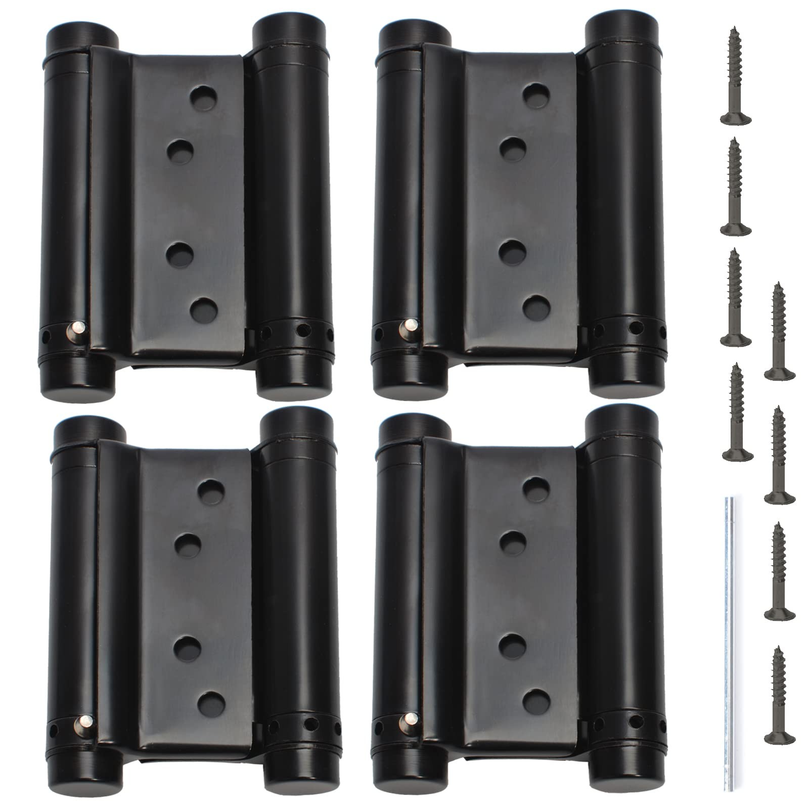 4 Pack Double Action Spring Hinges Self Closing Door Hinges for Saloon Cafe Pub