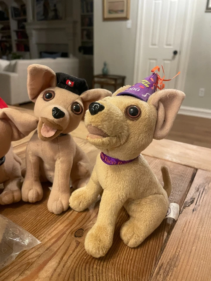 Taco Bell Vintage original Chihuahua Talking Plush Lot of 4 1998-2000  All Work - Image 4 of 4