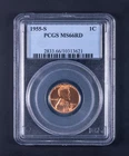 1955-S Lincoln Memorial Small Cent Copper PCGS MS66 RD WB621
