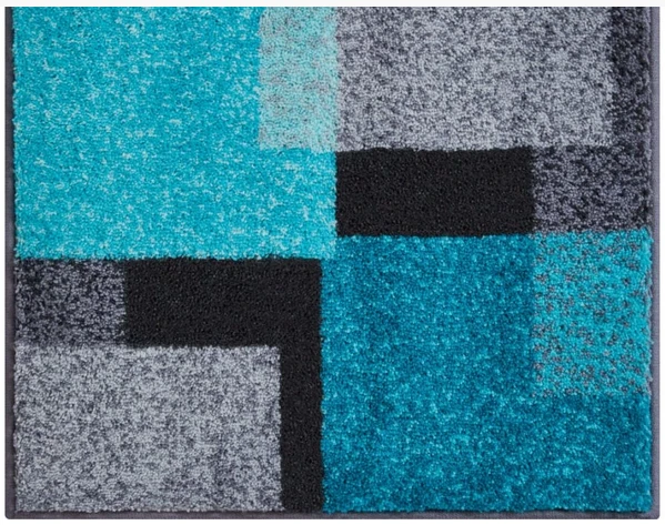 Badteppich Grund Atala türkis rutschfest waschbar 60x100cm 70x120cm 50x60cm - Bild 2 von 3