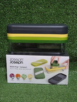 Joseph Joseph Multi-Prep Compact 4-in-1 Multifunktionales Hackrost und Scheiben Set